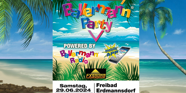 Mallorcafeeling vom Feinsten: Originale Ballermann Party im Freibad Erdmannsdorf