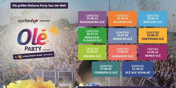 Olé Party-Sommer: Warum Ihr die größte Mallorca Party-Tour nicht verpassen solltet