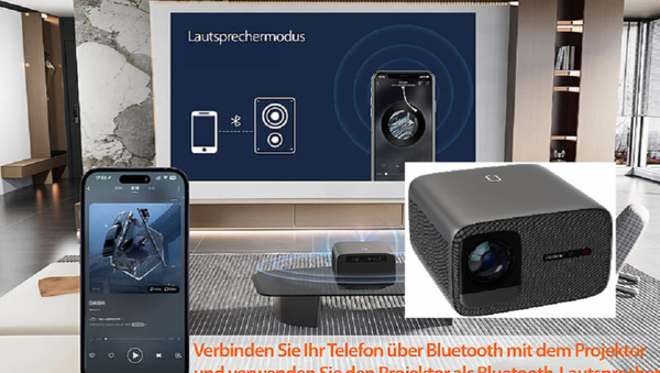 Full-HD-Kino mit Stereo-Sound- Der WLAN-LED-Beamer mit vorinstallierter Netflix-App