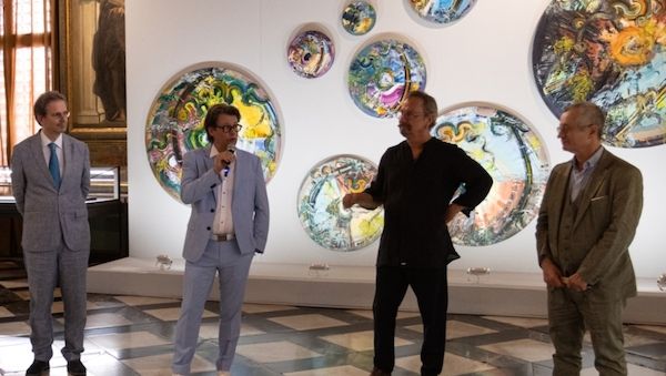 VIP-Empfang in Venedig: Chefkurator Dirk Geuer eröffnet Dietmar Brixy-Sonderausstellung am Markusplatz